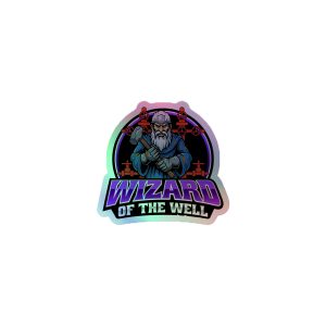 Purple wiz of the well Holographic stickers