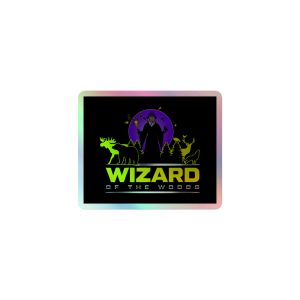 Purple moon yellow wiz Holographic stickers