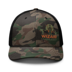 Embroidered Camouflage wiz trucker hat