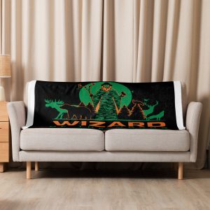 GREEN  wiz Sherpa blanket