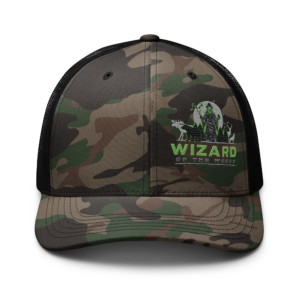 Green Cam Wiz Camouflage trucker hat