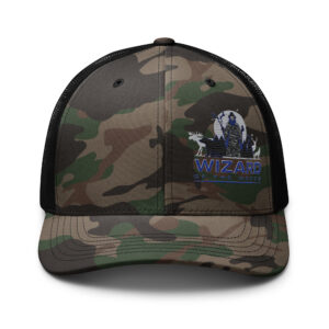 Blue Camo Wiz Camouflage trucker hat