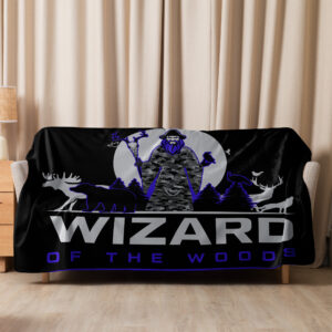 Blue Wiz Sherpa blanket