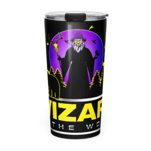 Yellow Wiz Tapered stainless steel tumbler