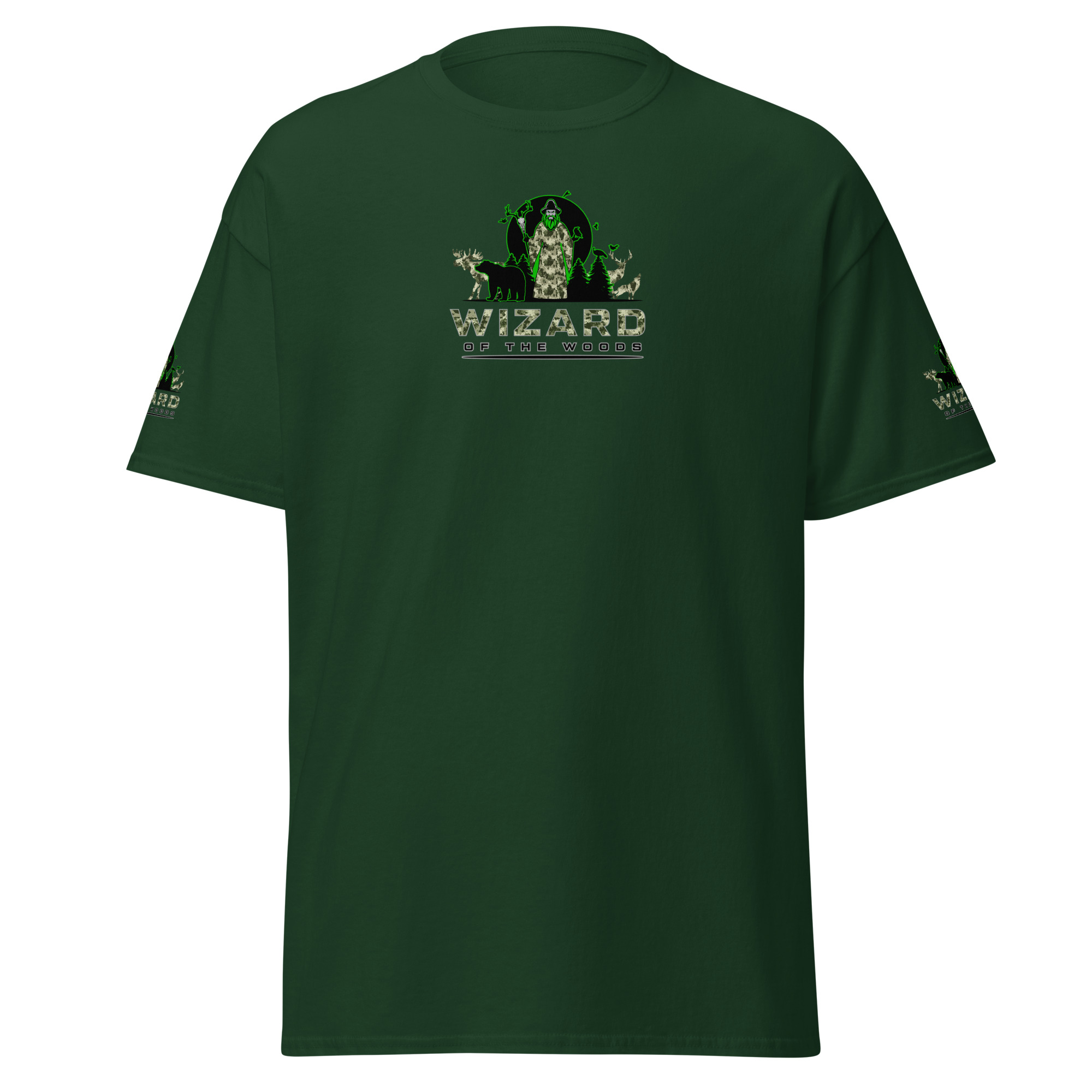 unisex-classic-tee-forest-green-front-6a9ce3a871546.jpg